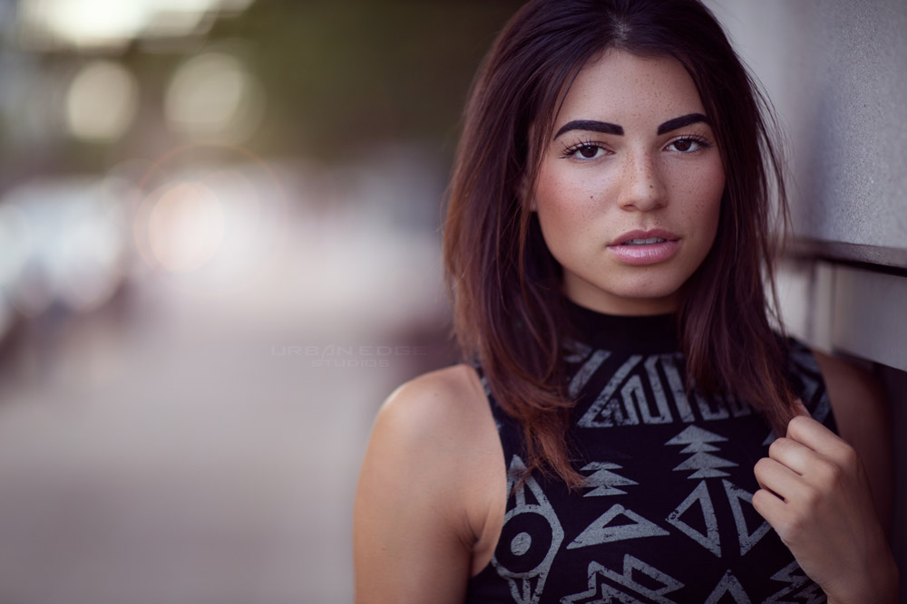 Fashion‑forward portrait with punchy contrast